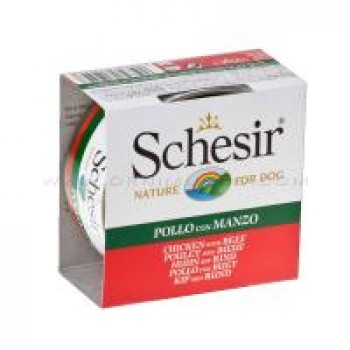 Schesir Cão Frango e Vaca lata 150gr